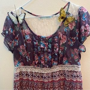 Cottagecore Purple top